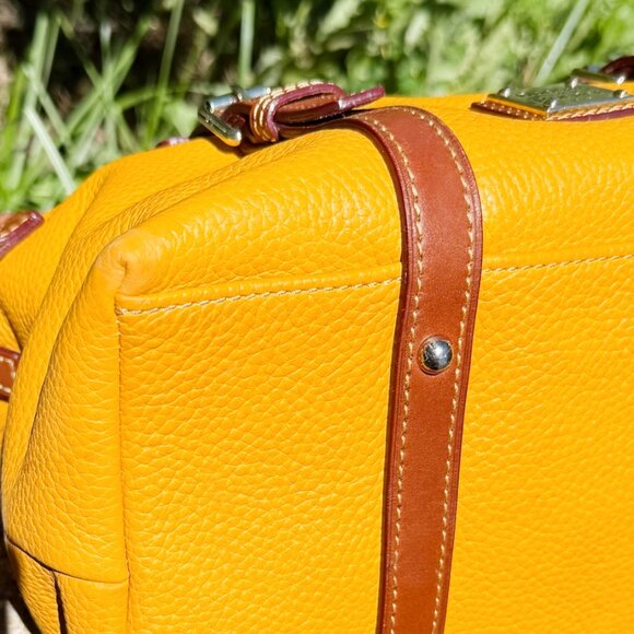 Dooney & Bourke Pebble Grain Domed Leather Bristol Satchel - Picture 8 of 14